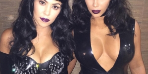 Kim Kardashian Busts Out Epic Cleavage Pic, Sports Matching Bangs With