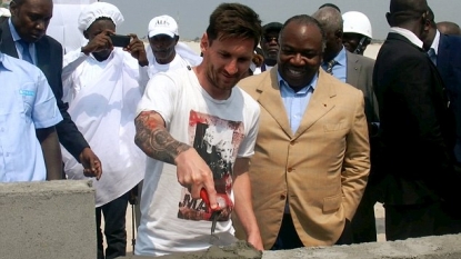 Messi lays first stone of 2017 African Cup venue in Gabon