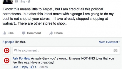 Man Pretends to Be Target Customer Service and Trolls Haters on Facebook