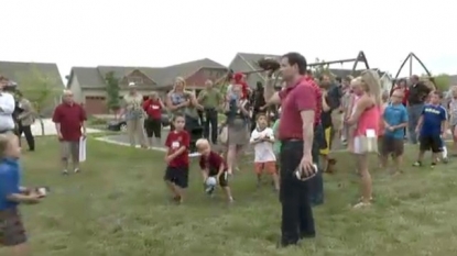 Marco Rubio Bops Kid on the Head With Football