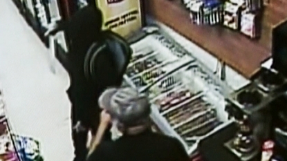 Robbers with machete flee when store cashier pulls out sword