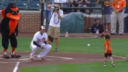 5-Year-Old with Robotic Hand Throws Out 1st Pitch at Orioles Game