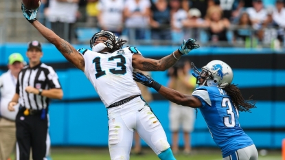 Panthers WR Benjamin injures left knee