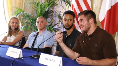 Paris train heroes awarded highest French honour