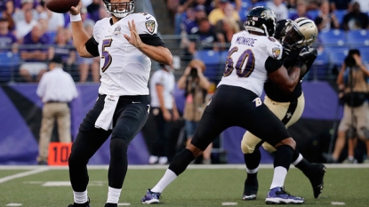 Ravens score late to edge Saints, 30