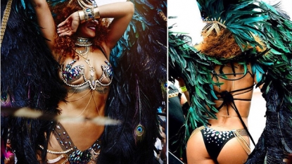 Rihanna flaunts skin at Barbados Carnival Parade