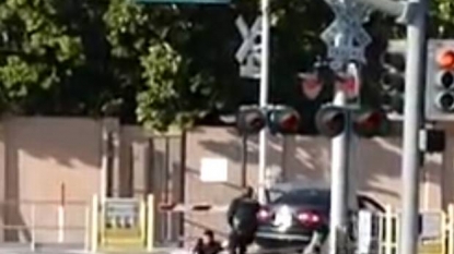 San Mateo County Sheriff’s deputy pulls man from vehicle seconds before it