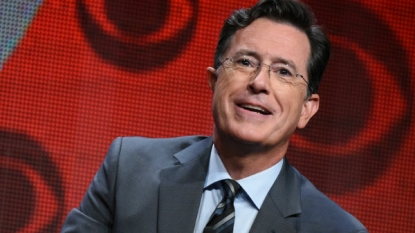 Spotted in New York: Stephen Colbert Marquis on the Ed Sullivan Theater