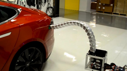 Have a Look at the Creepy Tesla Model S Prototype Charger