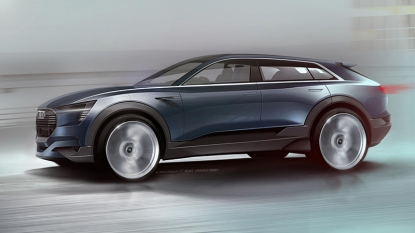 Rendering of the all-electric Audi e-tron quattro concept revealed