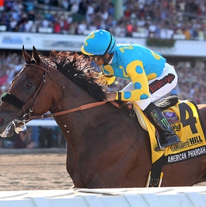 Triple Crown winner American Pharoah wins Haskell in return