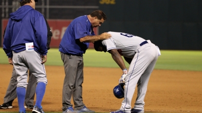 Yasiel Puig left last night’s game with hamstring tightness