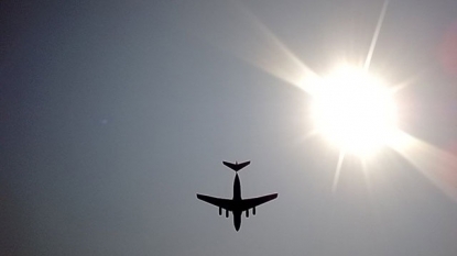 Delta plane spots drone hovering near JFK airport