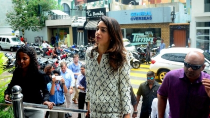 Amal Clooney looks sharp on a visit to Maldives jail