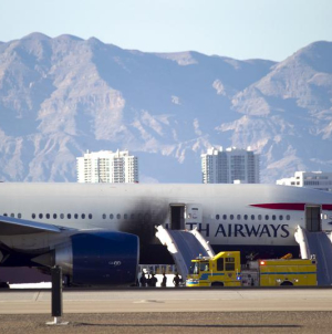 British Airways Plane Catches Fire In Las Vegas