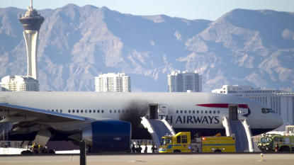 British Airways Plane Catches Fire In Las Vegas