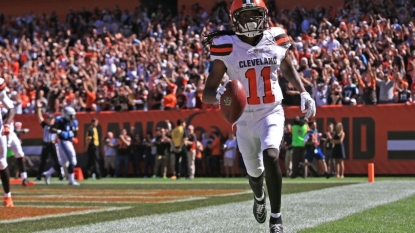 Browns speedy wide receiver Travis Benjamin starts fast