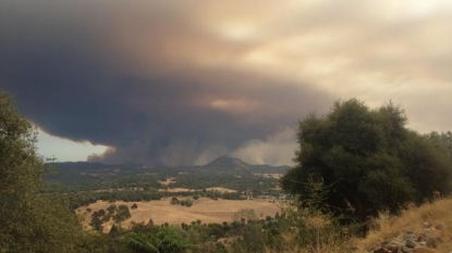 Butte fire at 2600 acres and into Calaveras County