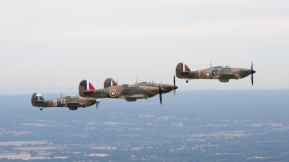 Battle of Britain aircraft take to skies for 75th anniversary