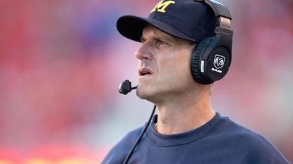 Jim Harbaugh had a fun tantrum in his Michigan home debut