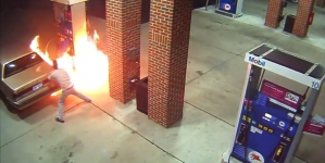 Man starts petrol station fire trying to kill spider with a lighter