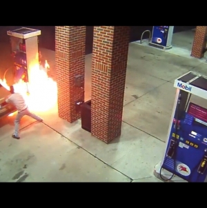 Man starts petrol station fire trying to kill spider with a lighter