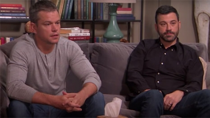 Matt Damon and Jimmy Kimmel ‘hug it out’ in couple’s therapy