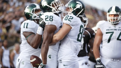 #5 Michigan State holds off Western Michigan 37-24 in season opener