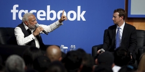 Modi hails social media power at Facebook headquarters