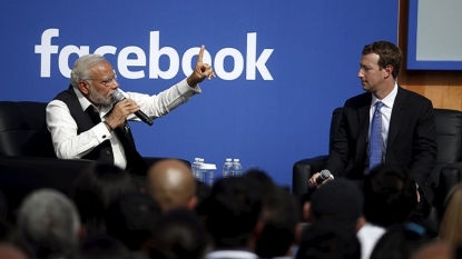 Modi hails social media power at Facebook headquarters