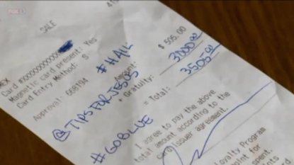 Michigan Fans Leave Utah Waitress $3000 Tip on $505 Bill