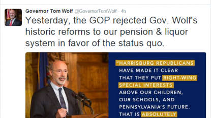 PA Senate Passes Stopgap Budget, Wolf Vowing To Veto