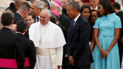 Pope Francis Arrives At Joint Base Andrews