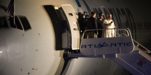 Pope Francis meets baby pope