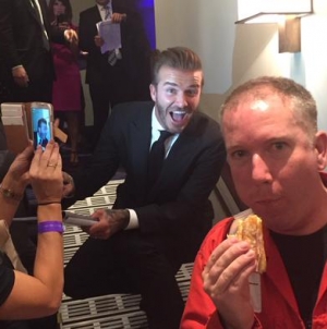 Pride of Britain Awards 2015: David Beckham photobombs Alton Towers hero