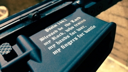 Someone has released a gun etched with Bible verse ‘to deter Muslims’