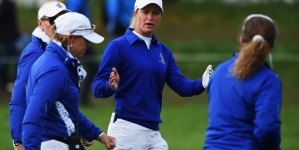 Europe’s Suzann Pettersen apologises for her behaviour at Solheim Cup