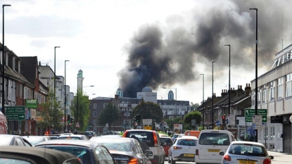 Two teenagers arrested over London mosque blaze