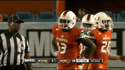 Miami football player hospitalized