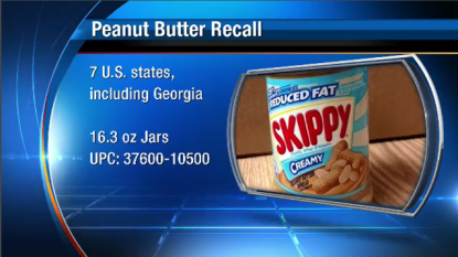 A few Skippy peanut butter recalled due to possiblility of metal in jar