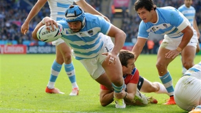 Argentina finishes off pool stage with 64-19 win vs Namibia