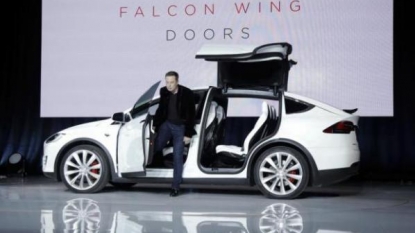 Check out the Tesla Model X electric sports-utility vehicle