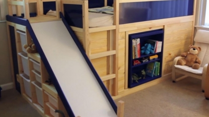 Dad builds awesome bed for son