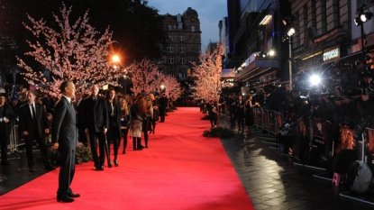 Domestic violence campaigners lay down on red carpet at ‘Suffragette’ premiere