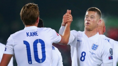 England players celebrate perfect 10th Euro qualifying victory