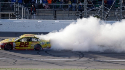 Joey Logano spins Matt Kenseth to win at Kansas