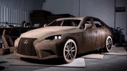 Lexus prepares drivable IS full-size origami replica with electric motor