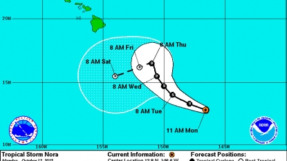 Nora Weakening Southeast of Hawai’i