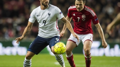 Early Olivier Giroud goals seal France win in Denmark