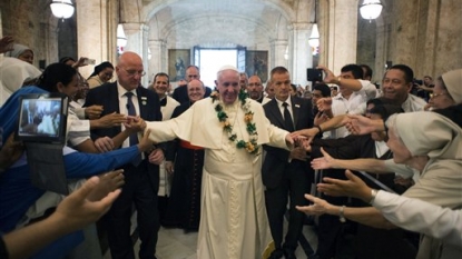 Pope Francis visits holy shrine on last full day in Cuba